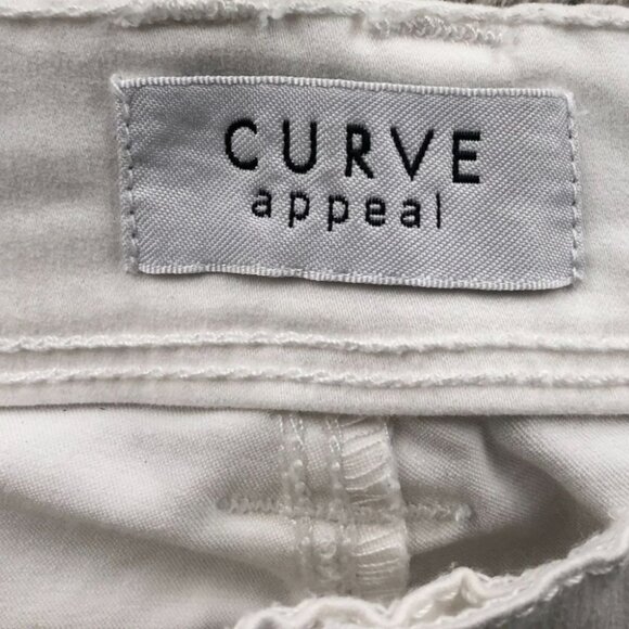 Curve Appeal Womens Pants Size 4/27Wide Leg White Ankle Casual Classic Cropped - Picture 9 of 14